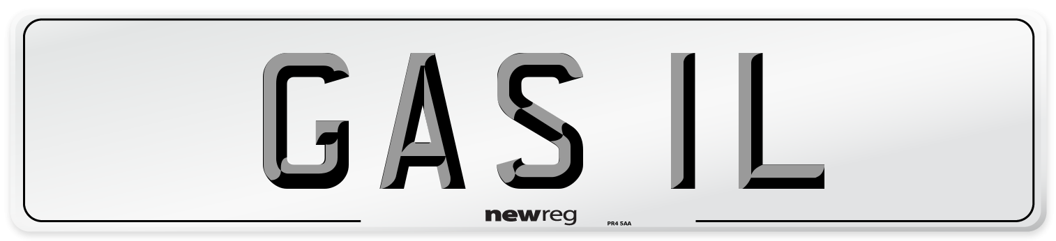 GAS 1L Number Plate from New Reg